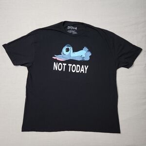 Stitch Not Today black t-shirt Funny